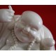 Charming, Joyful Buddha White Porcelain Statue