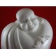 Charming, Joyful Buddha White Porcelain Statue