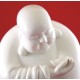 Charming, Joyful Buddha White Porcelain Statue